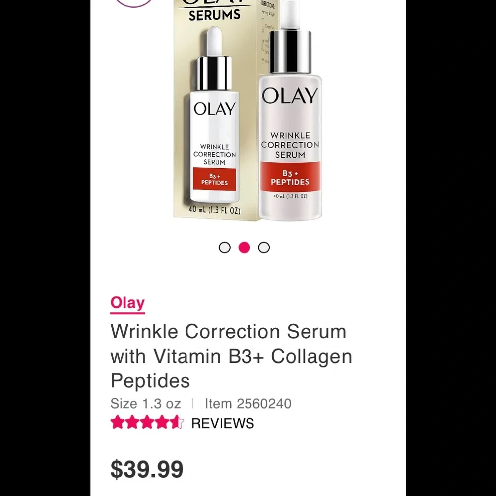 ❤️- OLAY SERUMS WRINKLE CORRECTION SERUM B3 with Vitamin B3+ Collagen Peptides